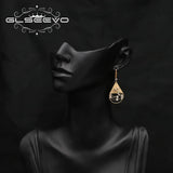 Natural Pearls Water Droplet Zircon Ear Hooks Romantic Women's Jewelry
