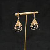 Natural Pearls Water Droplet Zircon Ear Hooks Romantic Women's Jewelry