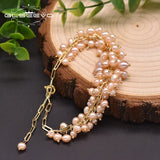 Natural Pink Pearl Temperament Adjustable Bracelet For Women Engagement