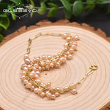 Natural Pink Pearl Temperament Adjustable Bracelet For Women Engagement