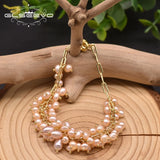 Natural Pink Pearl Temperament Adjustable Bracelet For Women Engagement