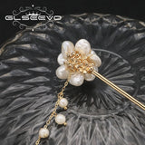 Tahitian Baroque Pearl Aquamarine Tassel Hairpin
