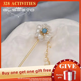 Tahitian Baroque Pearl Aquamarine Tassel Hairpin