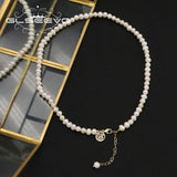 Tahitian Pearls Long Chain Pendant Necklace For Women Chinoiserie Lucky Jewelry