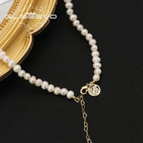 Tahitian Pearls Long Chain Pendant Necklace For Women Chinoiserie Lucky Jewelry