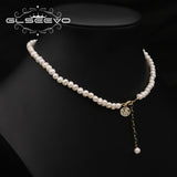 Tahitian Pearls Long Chain Pendant Necklace For Women Chinoiserie Lucky Jewelry