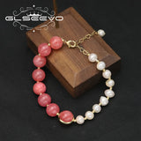 Tahitian Pearls Rose Red Bracelet for Woman, Adjustable, Classic Jewelry Gift