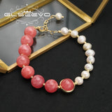 Tahitian Pearls Rose Red Bracelet for Woman, Adjustable, Classic Jewelry Gift