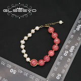Tahitian Pearls Rose Red Bracelet for Woman, Adjustable, Classic Jewelry Gift
