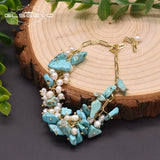 Turquoise Pearl Bracelet for Women Wedding