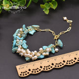 Turquoise Pearl Bracelet for Women Wedding