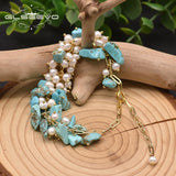 Turquoise Pearl Bracelet for Women Wedding