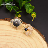 Crystal Pearl Stud Earrings 925 Sterling Silver Flower Earring Jewelry