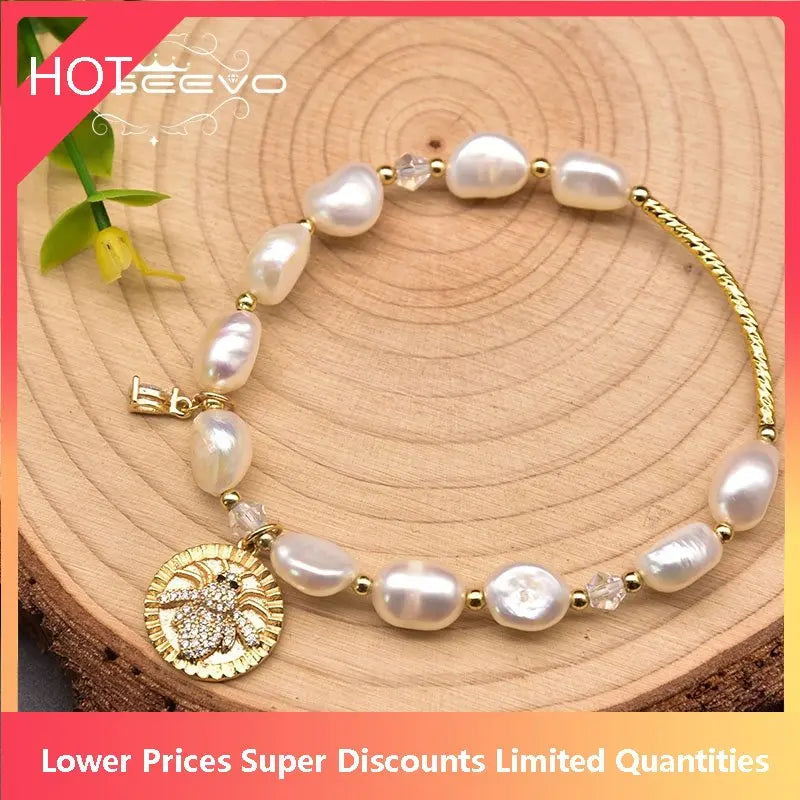 Natural Pearl Female Bracelet Wedding Flower-Shaped Jewelry