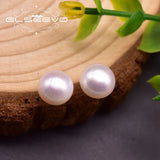 Natural Pearls Earring Studs Silver 925 Pin Classic Pearl Jewelry Girls GE0940B