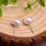 Natural Pearls Earring Studs Silver 925 Pin Classic Pearl Jewelry Girls GE0940B