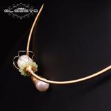 Freshwater Pearl Flower Choker Necklace for Women GN0177