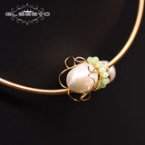 Freshwater Pearl Flower Choker Necklace for Women GN0177