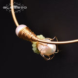 Freshwater Pearl Flower Choker Necklace for Women GN0177