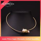 Freshwater Pearl Flower Choker Necklace for Women GN0177