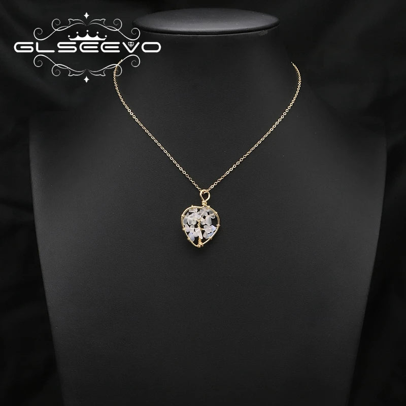 Opal Twig Cardioidary Necklace Minimalism Jewelry Bridesmaid