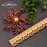 Natural Freshwater Pearl Brooch Coral Flower Jewelry