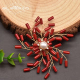 Natural Freshwater Pearl Brooch Coral Flower Jewelry