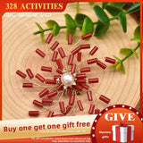 Natural Freshwater Pearl Brooch Coral Flower Jewelry