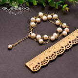 925 Silver Fresh Water Pearl Adjustable Bracelet Women Gift