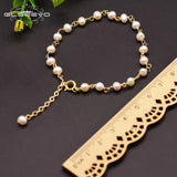 925 Silver Fresh Water Pearl Adjustable Bracelet Women Gift