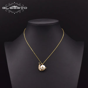 925 Silver Snails Pendant Necklace Women Wedding Jewellery