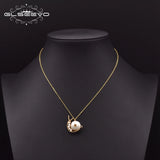 925 Silver Snails Pendant Necklace Women Wedding Jewellery