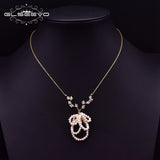 Chic Bowknot Pendant Chain Necklace with Pearl for Women