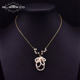 Chic Bowknot Pendant Chain Necklace with Pearl for Women
