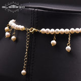 Beaded Tassel Choker Necklace w/ Fresh Water Pearl Jewelry