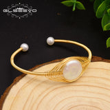 Pearl Bracelet Women Wedding Bangle GB0113