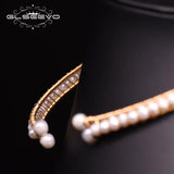Natural Fresh Water Pearl Double Layer Choker Necklace For Women Wedding