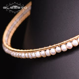 Natural Fresh Water Pearl Double Layer Choker Necklace For Women Wedding