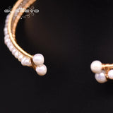 Natural Fresh Water Pearl Double Layer Choker Necklace For Women Wedding