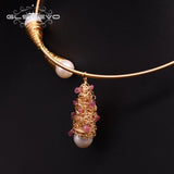 Natural Fresh Water Pearl Gothic Choker Necklace For Women