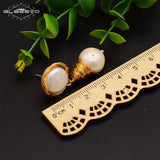 Baroque Pearl Dangle Earrings for Women Boho Style