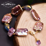 Colorful Baroque Pearls Adjustable Bracelets Wedding Jewelry