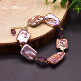 Colorful Baroque Pearls Adjustable Bracelets Wedding Jewelry