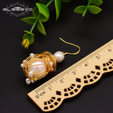 GLSEEVO Fresh Water Pearl Women Party Dangle Earrings