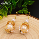 GLSEEVO Fresh Water Pearl Women Party Dangle Earrings