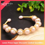 Natural Purple Pearl Open Bangle Wedding Jewelry GB0117