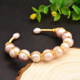 Natural Purple Pearl Open Bangle Wedding Jewelry GB0117