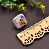 Natural Pearl Colorful Stones Stud Earring Fine Jewellery