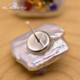 Natural Pearl Colorful Stones Stud Earring Fine Jewellery
