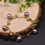 Vintage Pearl Bracelet with 18k Plated Copper